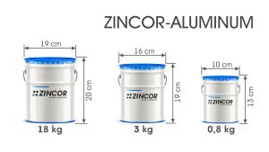 Zincor-Aluminum - anticorrosive paint for metal with aluminum